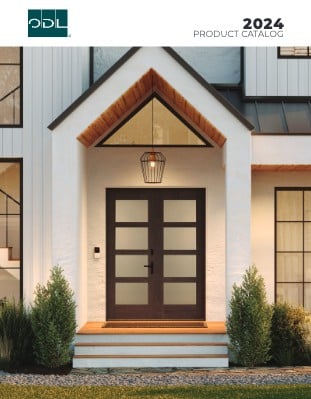 I'm unable to view the title you mentioned for context. However, based on the image of the house entrance, here’s an alt text suggestion:Modern glass panel front door